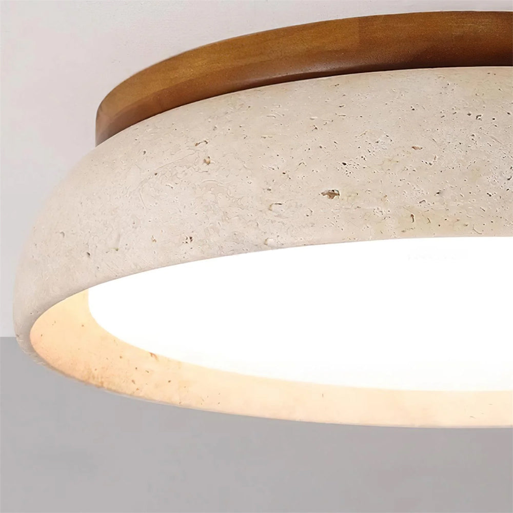 Travertine Ceiling Light Flush Mount Acrylic