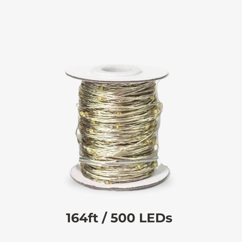 LED String Fairy Lights with 100 to 500 Bulbs | Four Lengths from 33 to 164 Feet | Warm White, Pink or Multicolor
