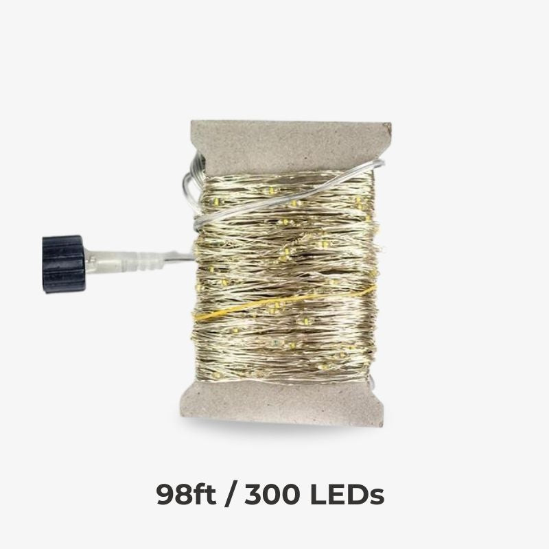 LED String Fairy Lights with 100 to 500 Bulbs | Four Lengths from 33 to 164 Feet | Warm White, Pink or Multicolor