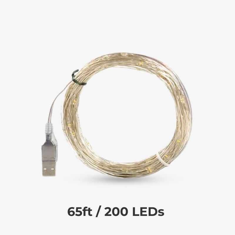 LED String Fairy Lights with 100 to 500 Bulbs | Four Lengths from 33 to 164 Feet | Warm White, Pink or Multicolor