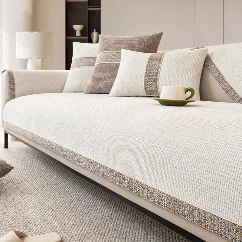 Non-Slip Sofa Cover, 100% Polyester Knit | 10 Colors, 6 Sizes 27.6 to 94.5 In | Wrinkle-Free, Pet-Friendly Furniture Protector