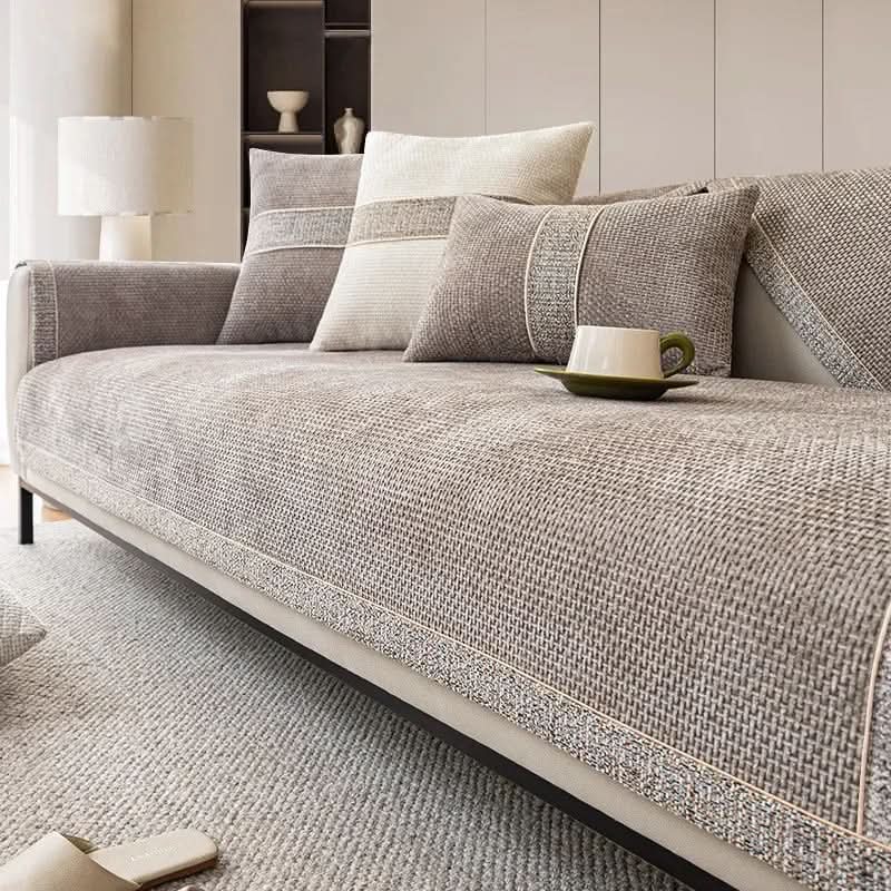 Non-Slip Sofa Cover, 100% Polyester Knit | 10 Colors, 6 Sizes 27.6 to 94.5 In | Wrinkle-Free, Pet-Friendly Furniture Protector