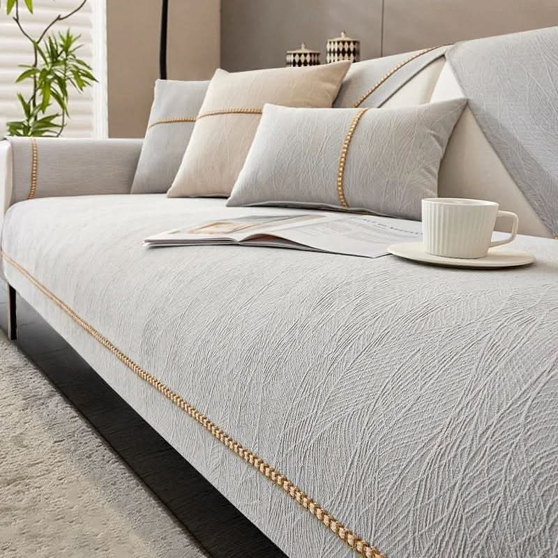 Non-Slip Sofa Cover, 100% Polyester Knit | 10 Colors, 6 Sizes 27.6 to 94.5 In | Wrinkle-Free, Pet-Friendly Furniture Protector