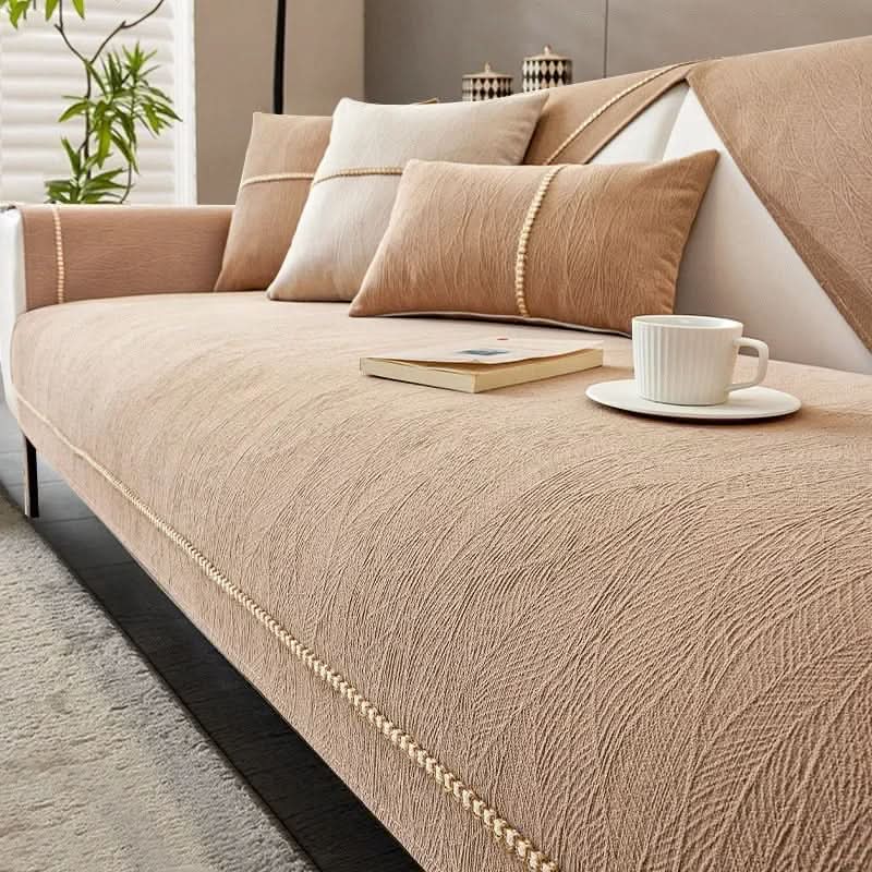 Non-Slip Sofa Cover, 100% Polyester Knit | 10 Colors, 6 Sizes 27.6 to 94.5 In | Wrinkle-Free, Pet-Friendly Furniture Protector