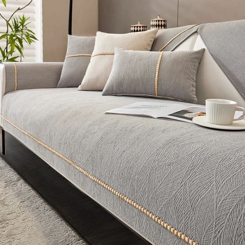 Non-Slip Sofa Cover, 100% Polyester Knit | 10 Colors, 6 Sizes 27.6 to 94.5 In | Wrinkle-Free, Pet-Friendly Furniture Protector