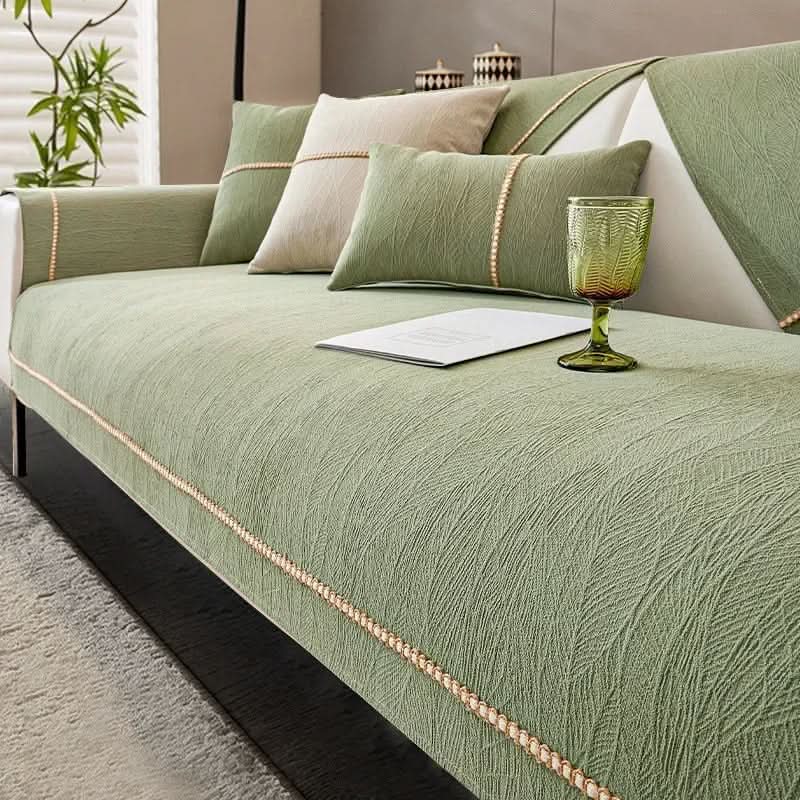 Non-Slip Sofa Cover, 100% Polyester Knit | 10 Colors, 6 Sizes 27.6 to 94.5 In | Wrinkle-Free, Pet-Friendly Furniture Protector