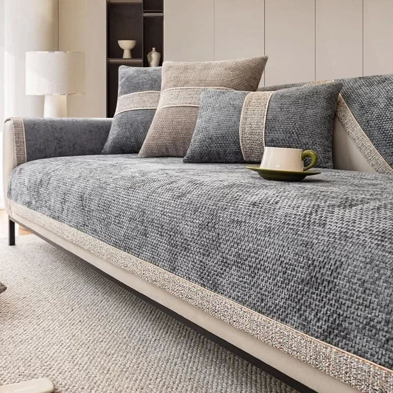 Non-Slip Sofa Cover, 100% Polyester Knit | 10 Colors, 6 Sizes 27.6 to 94.5 In | Wrinkle-Free, Pet-Friendly Furniture Protector