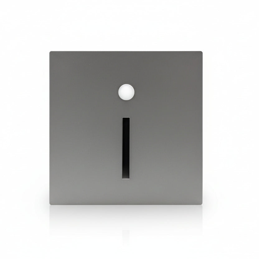 GLOWPATH - LED step light with motion detection for gentle ambient lighting - Silver with Sensor A