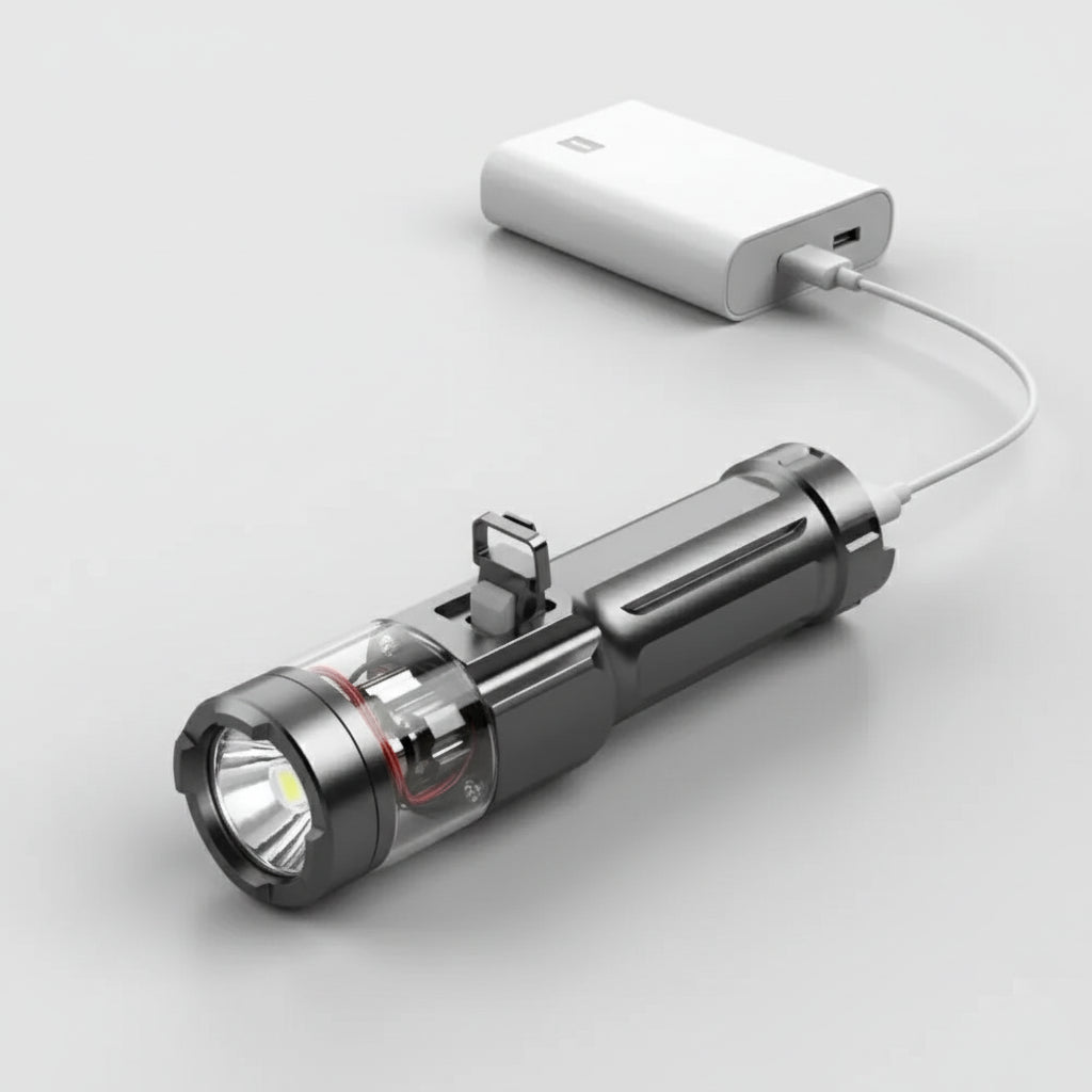 FLASHMAX - Powerful waterproof LED flashlight with ultra-strong long-range for outdoor and emergencies - Flashlight made of an alloy