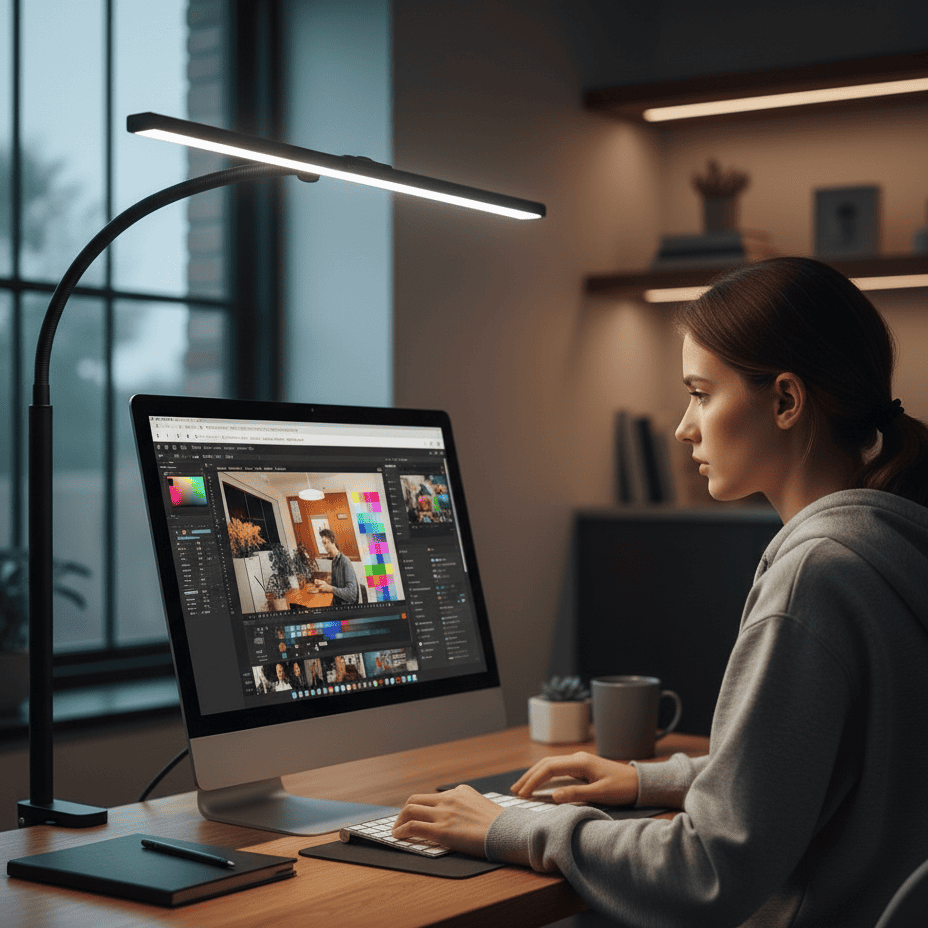TASKBRIGHT - Flexible gooseneck LED desk lamp for office & home product image
