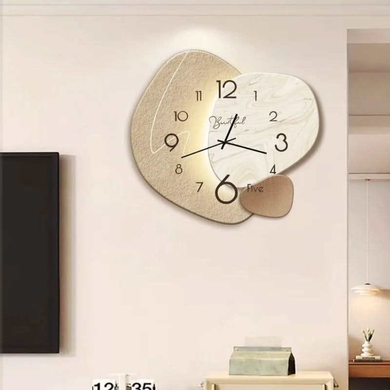 Quartz Wall Clock Metal Glass