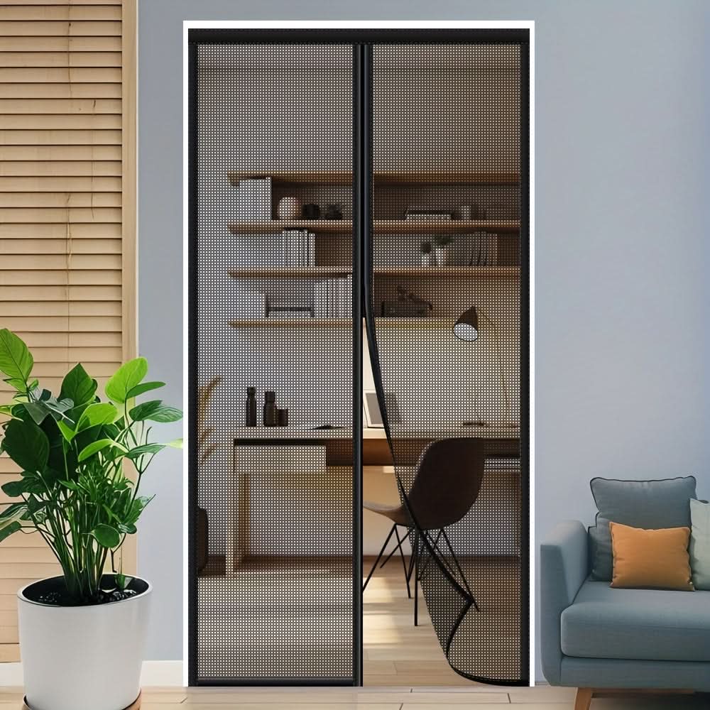 Magnetic Mosquito Screen Door Curtain | 20 Size Options | Fiberglass Mesh with Auto-Close for Pet-Friendly Airflow