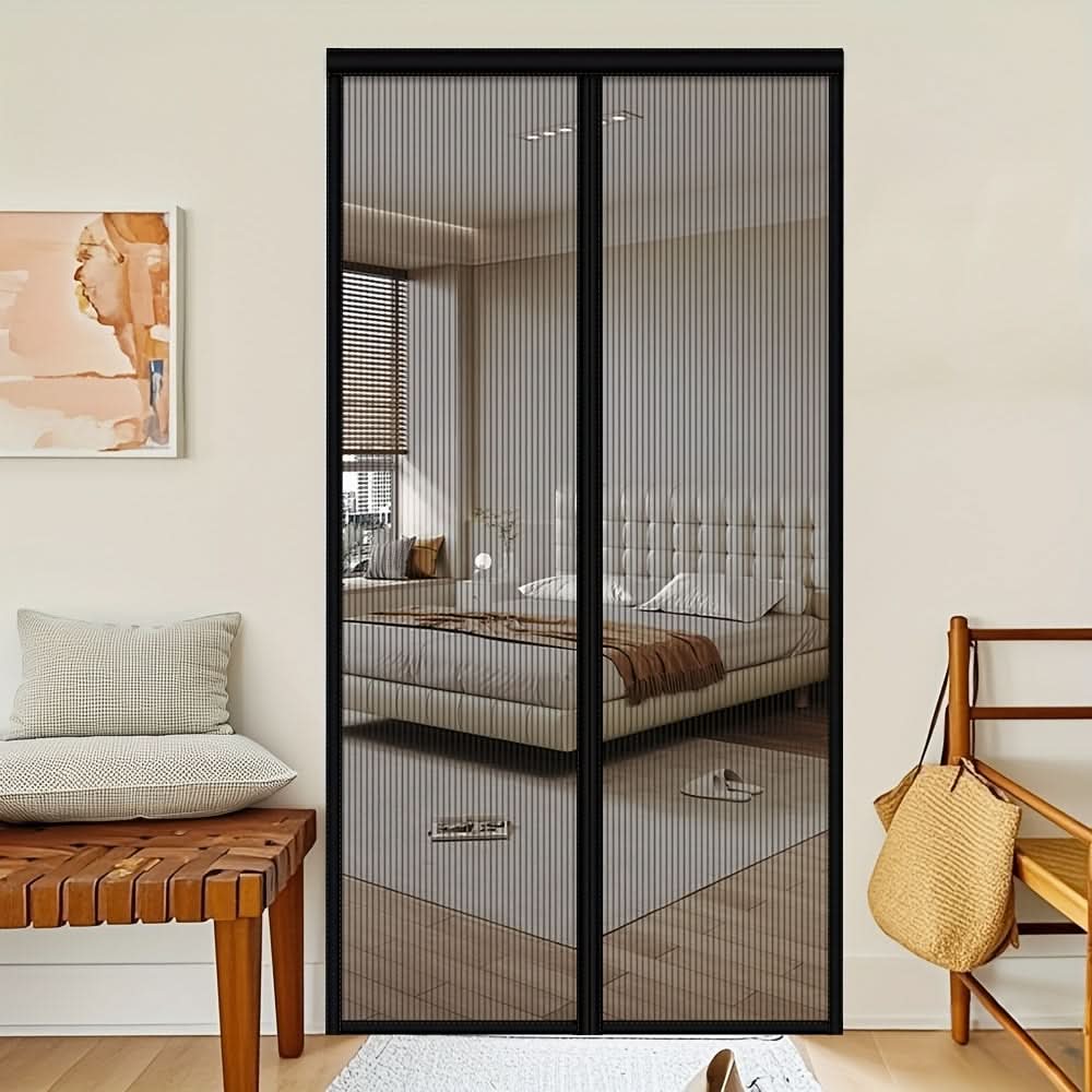 Magnetic Mosquito Screen Door Curtain | 20 Size Options | Fiberglass Mesh with Auto-Close for Pet-Friendly Airflow