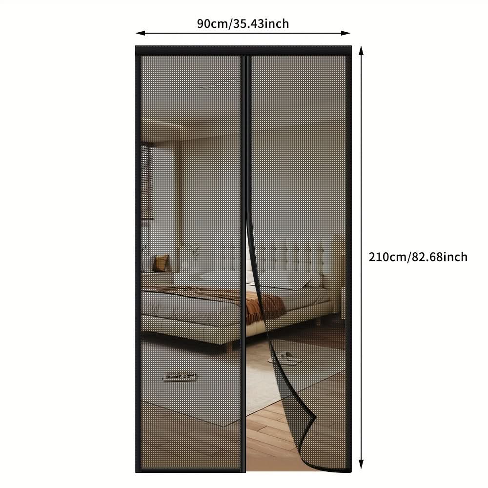 Magnetic Mosquito Screen Door Curtain | 20 Size Options | Fiberglass Mesh with Auto-Close for Pet-Friendly Airflow