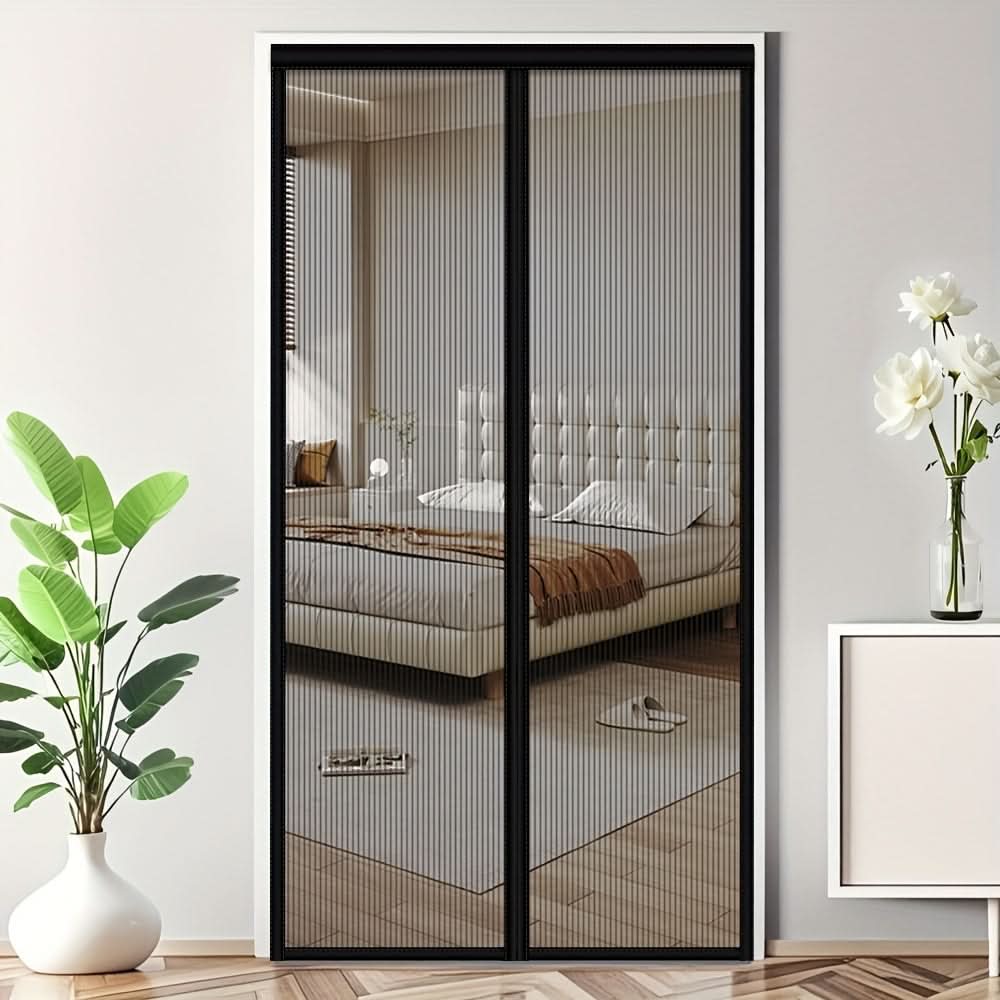 Magnetic Mosquito Screen Door Curtain | 20 Size Options | Fiberglass Mesh with Auto-Close for Pet-Friendly Airflow