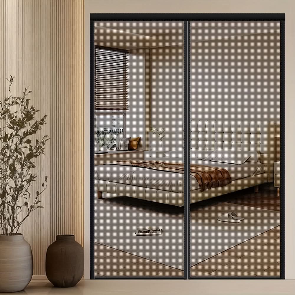 Magnetic Mosquito Screen Door Curtain | 20 Size Options | Fiberglass Mesh with Auto-Close for Pet-Friendly Airflow