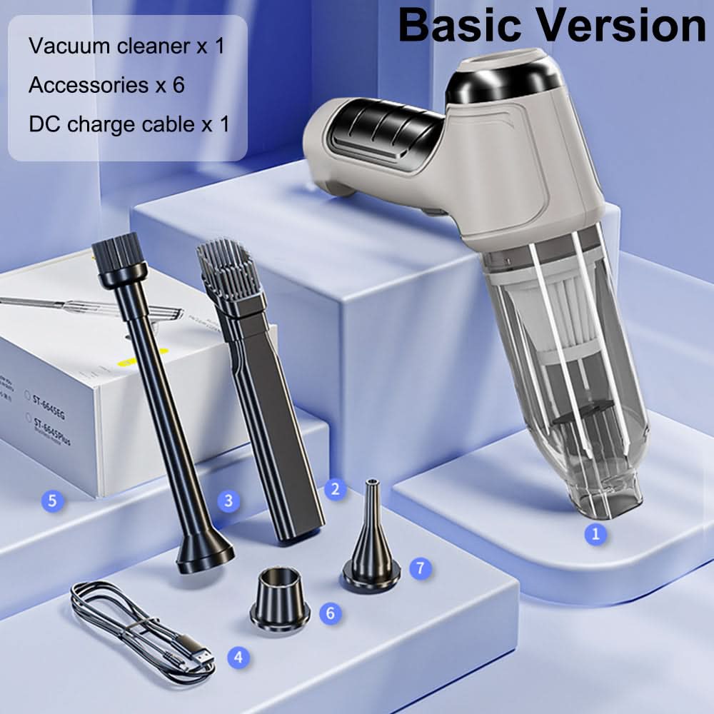 Cordless Handheld Vacuum with 12000Pa Suction | Brushless Motor & 4000mAh Battery | Lightweight Cleaning for Home & Car
