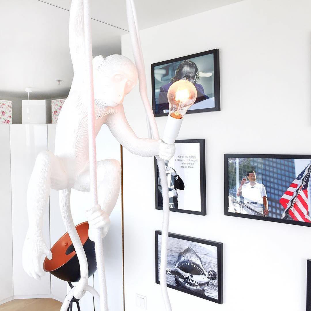 Monkey Pendant Light Hanging Ceiling Lamp