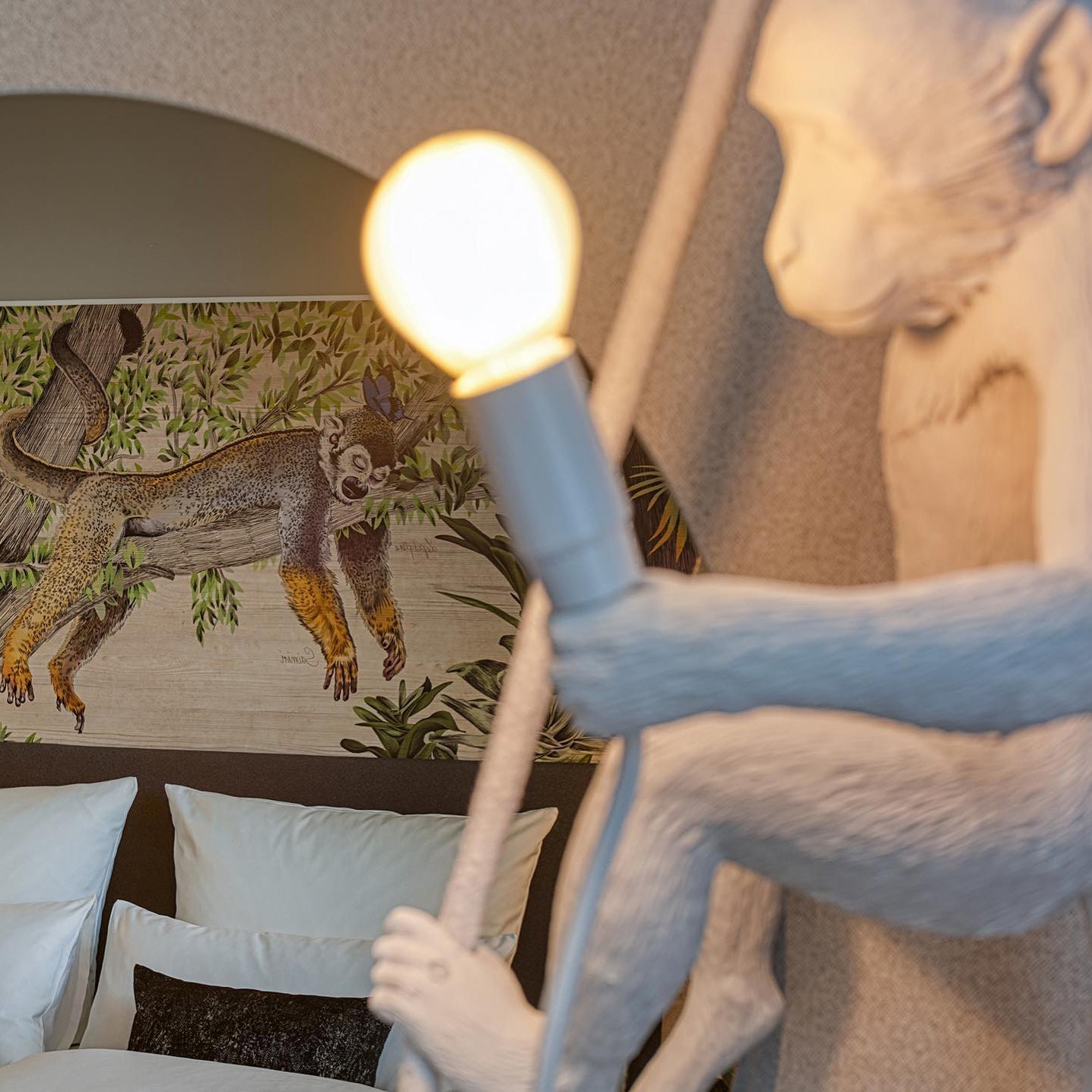 Monkey Pendant Light Hanging Ceiling Lamp