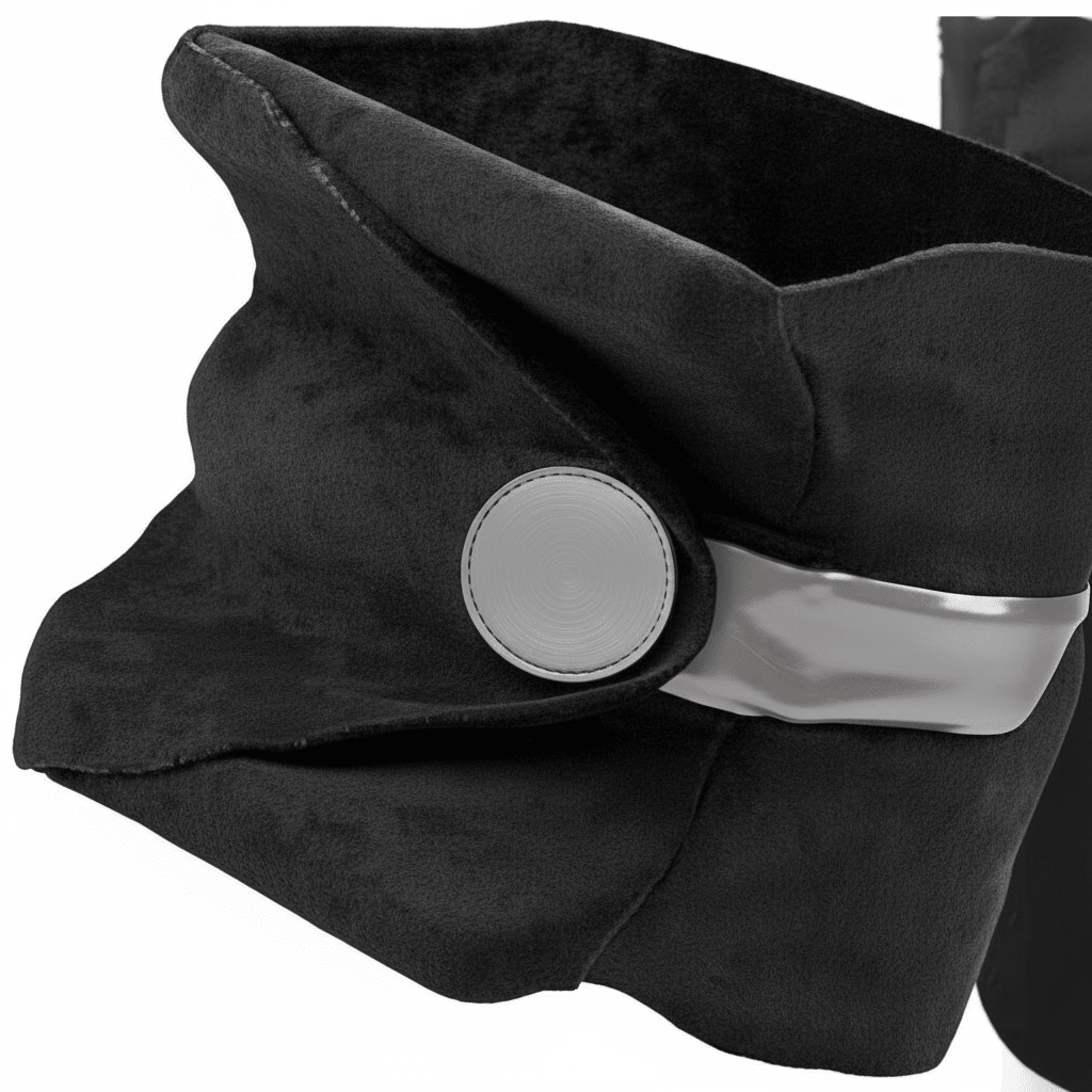 Memory Foam Travel Neck Pillow with Washable Cover | Gray, Black & Red | Ergonomic Support for Flights & Car Rides