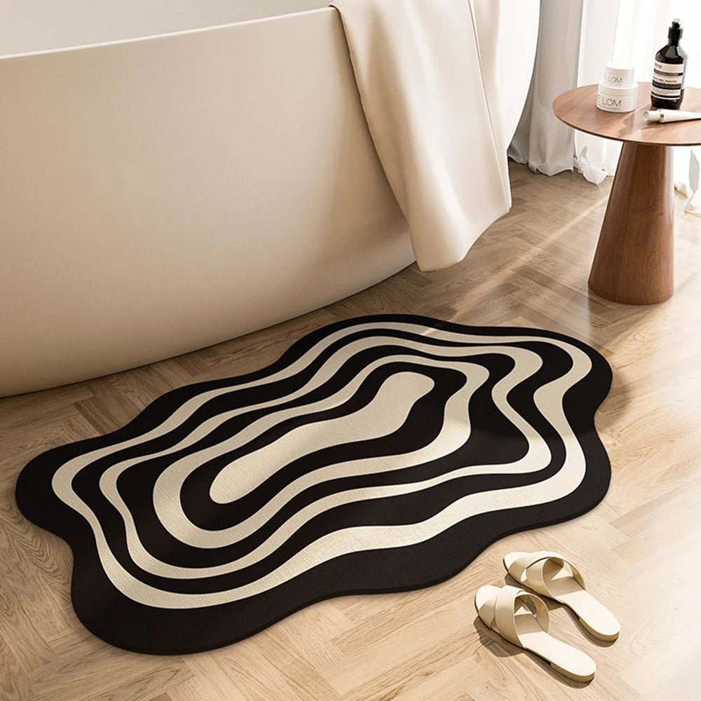 ABSORO NATUSTONE – Quick-drying diatomaceous earth bath mat for non-slip bathing comfort
