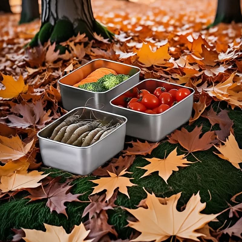 7-Piece Stainless Steel Food Storage Containers | Stackable, Leakproof Design | Dishwasher-Safe Meal Prep Solution
