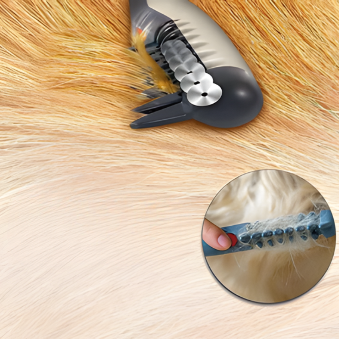 Dog Grooming Brush and Trimmer for Mats and Tangles | Glides Through Thick or Fine Coats and Cuts Only Where Needed | Easy to Clean