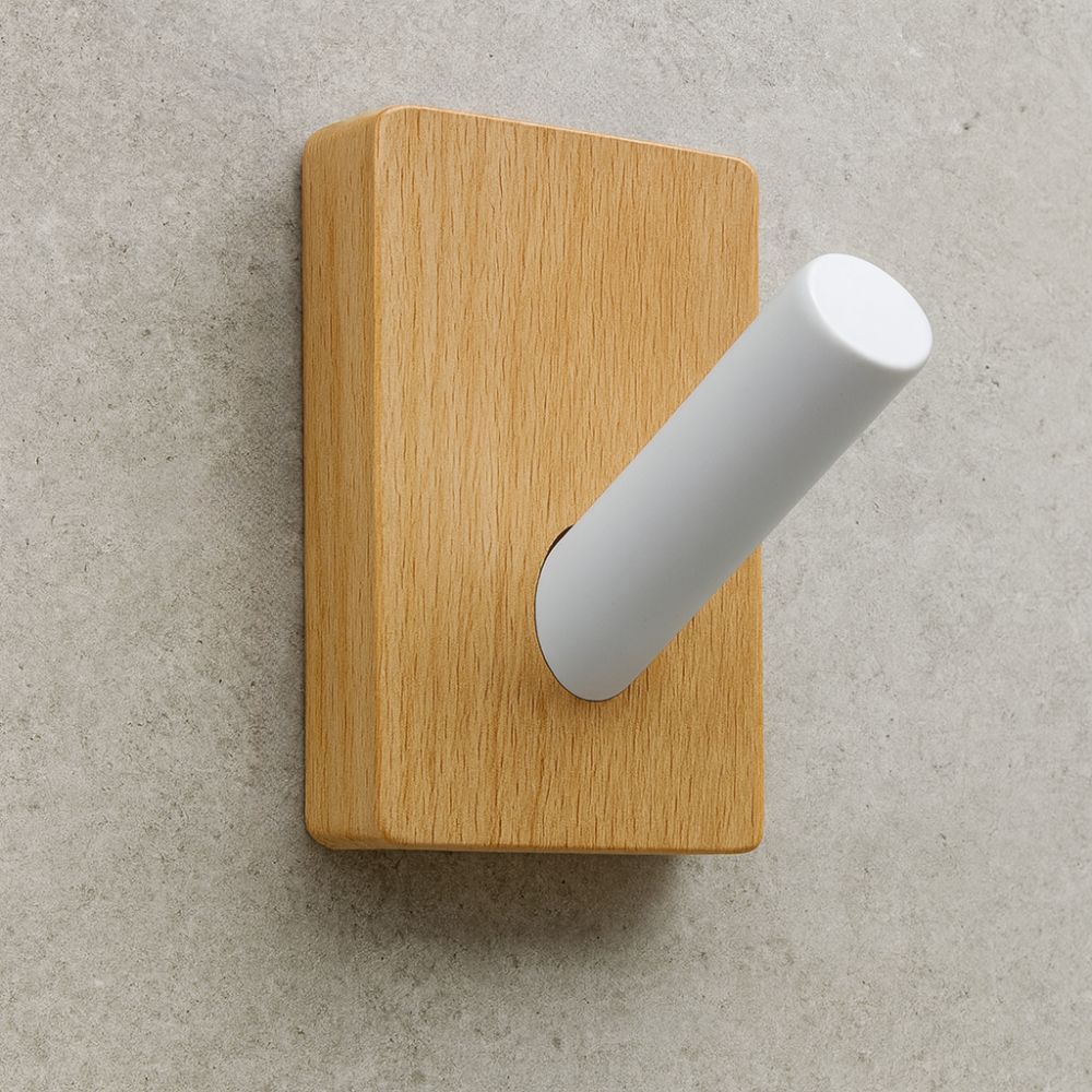 Natural Wood Wall Hook Organizer
