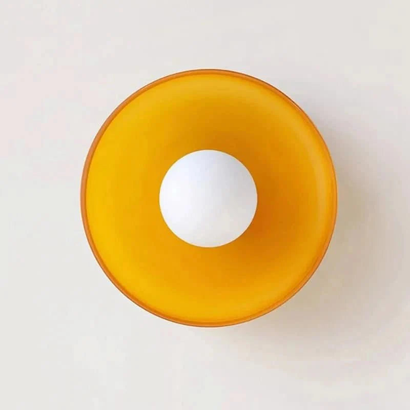 GLASSGLOW Ceiling Lamp - Nordic Glass Design for Stylish Lighting - Yellow