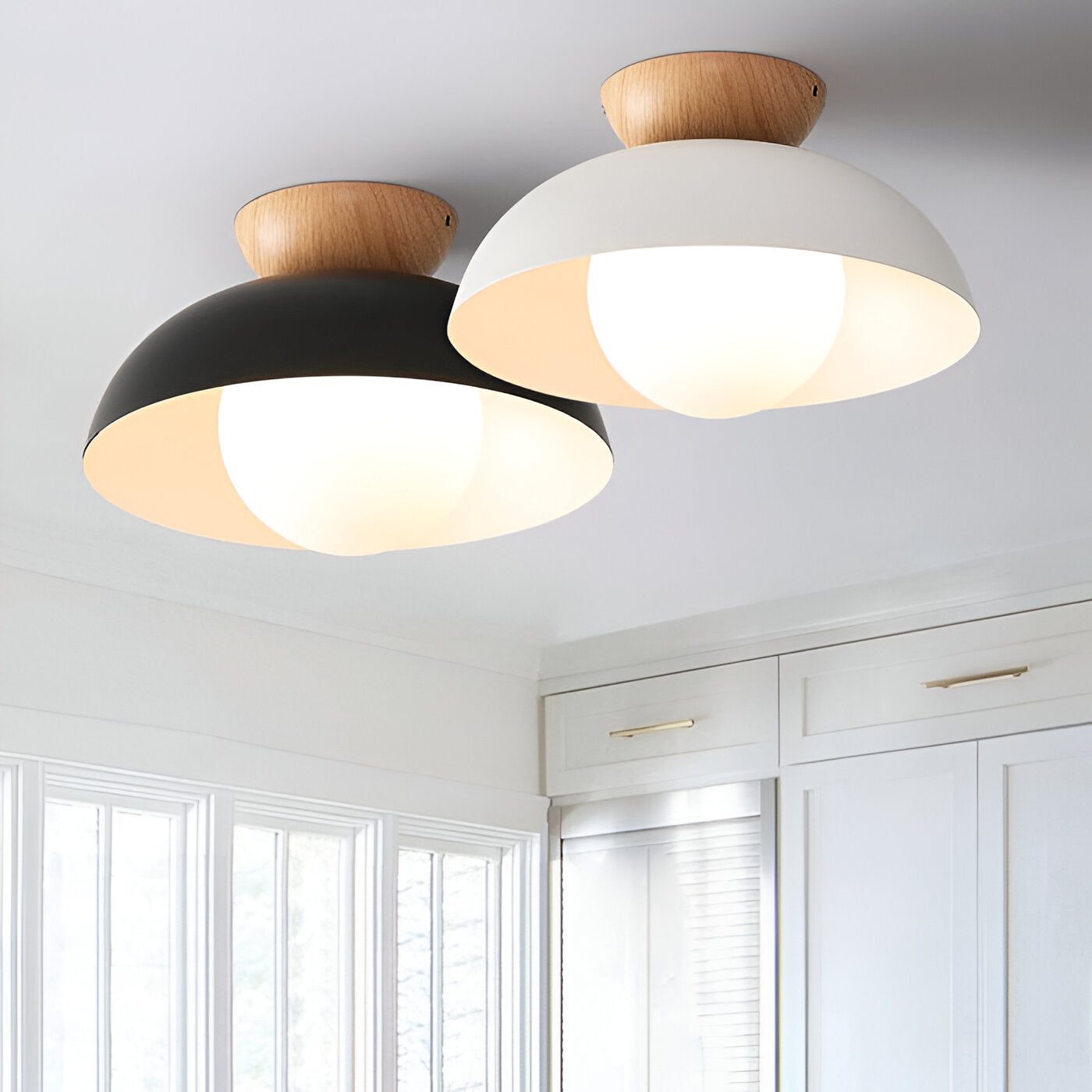 Nordic Iron Ceiling Light Minimal Flush