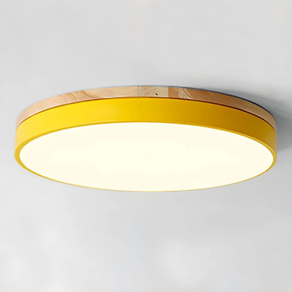 Vintage Glass Ceiling Light Brass Semi Flush