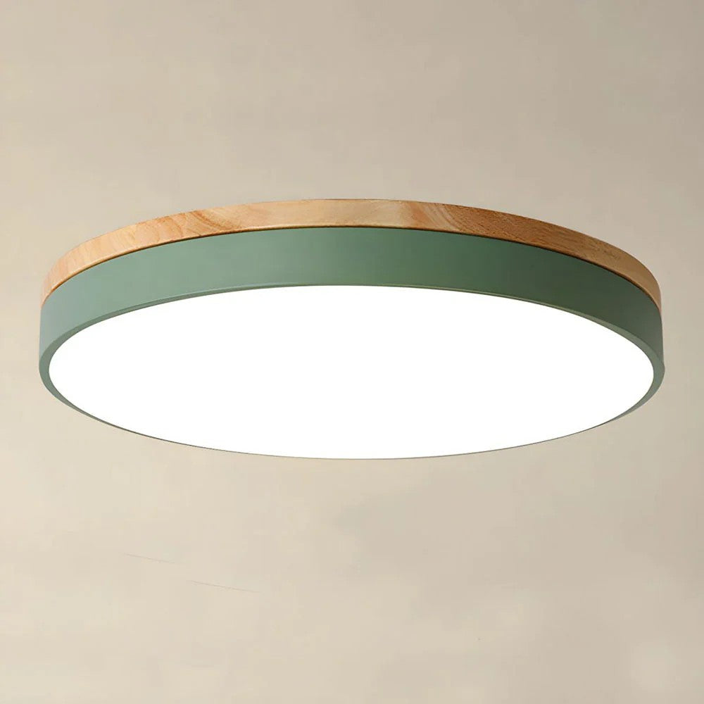 Vintage Glass Ceiling Light Brass Semi Flush