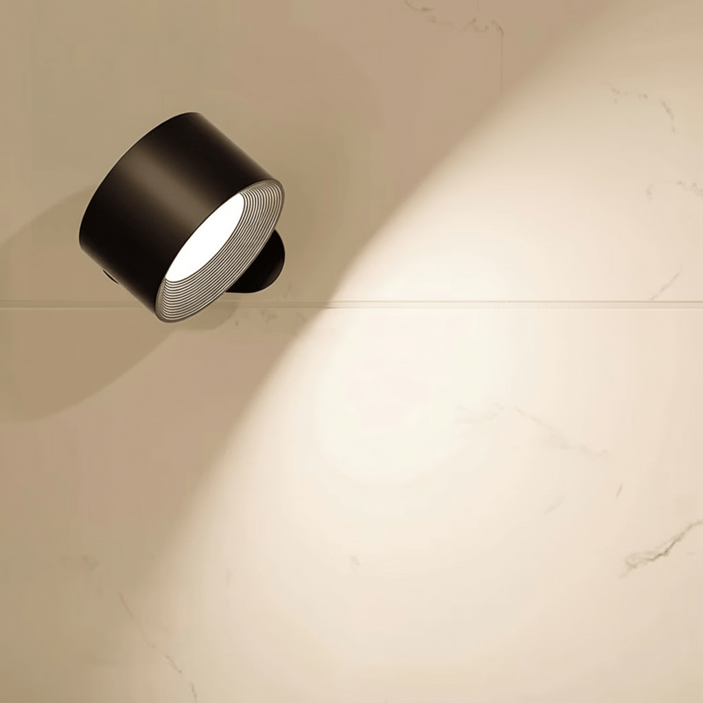 SCANDIGLOW - Wireless Nordic Wall Light with Remote Control - Black