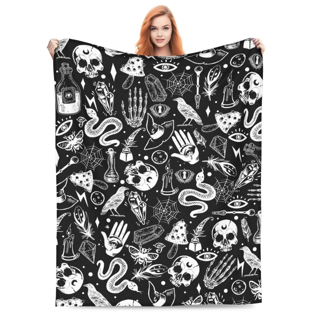 Halloween Throw Blanket | Available in 5 Colors and 3 Sizes | Soft Fleece for Sofas, Beds, and Movie Nights