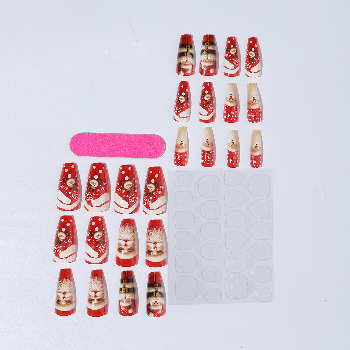 Christmas Nail Designs with Santa Snowman and Snowflake | Festive Press On Nails for Winter | Easy Home Manicure