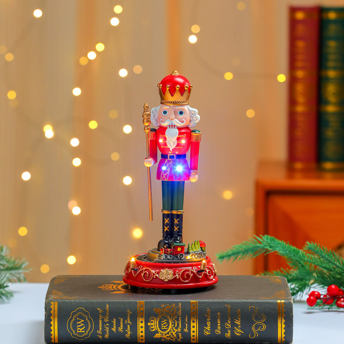 Light Up Snowman Figurine with a Classic Top Hat and Scarf | 11.8 in Tall, Battery Powered | Warm Glow for Mantel Displays