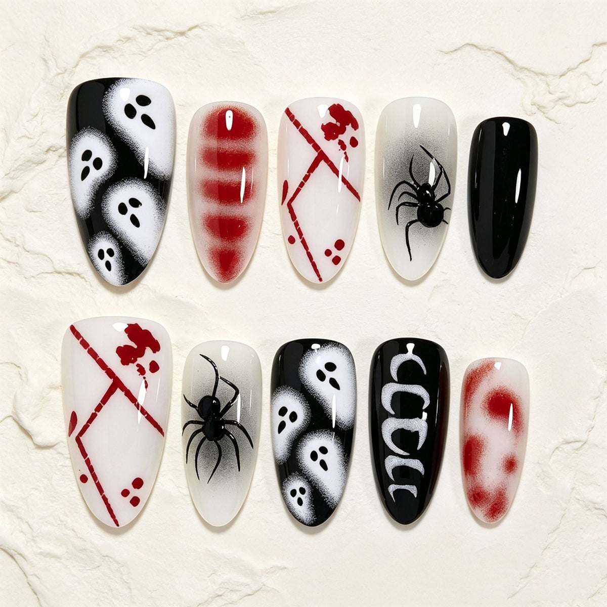Halloween Press-On Nails | Available in Pink | Glue-Free Application in Minutes for Parties and Nights Out