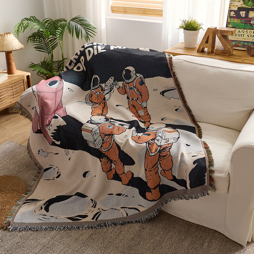 Christmas Throw Blanket with Tree and Pine Cone Motifs | Soft Plush Fabric for Cosy Winter Evenings | Six Designs