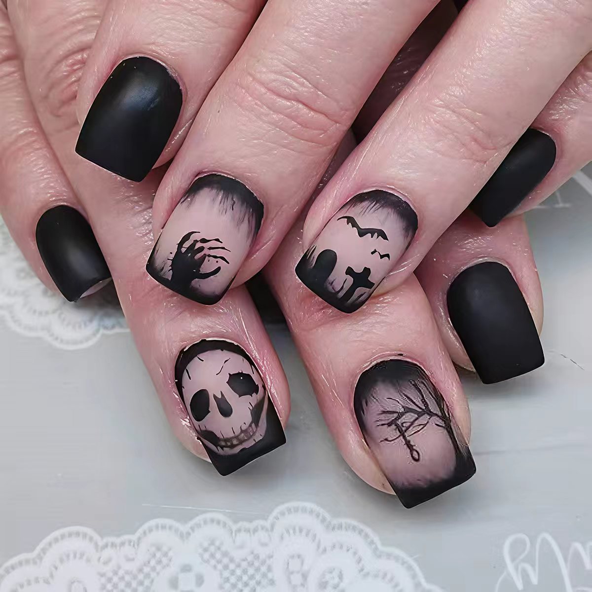 Halloween Press-On Nails | Available in Jelly | Glue-Free Application in Minutes for Parties and Nights Out