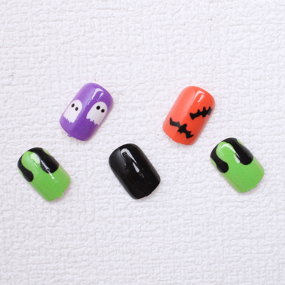 Halloween 3D Press-On Nails | Available in Transparent, Yellow | Glue-Free Application in Minutes for Parties and Nights Out