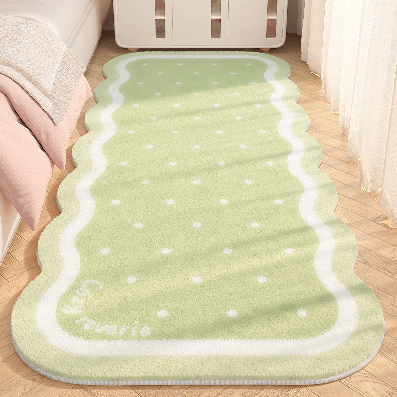 Gingerbread Cookie Shaped Christmas Rug for Kids Rooms | Soft Plush Synthetic Pile | Mocha, Cream, Blue or Pink