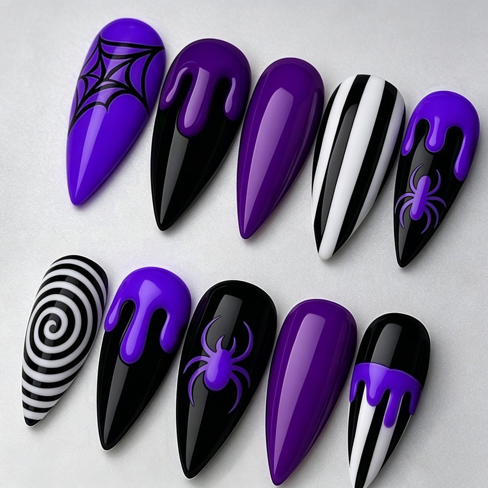 Halloween Press-On Nails | Available in Yellow | Glue-Free Application in Minutes for Parties and Nights Out