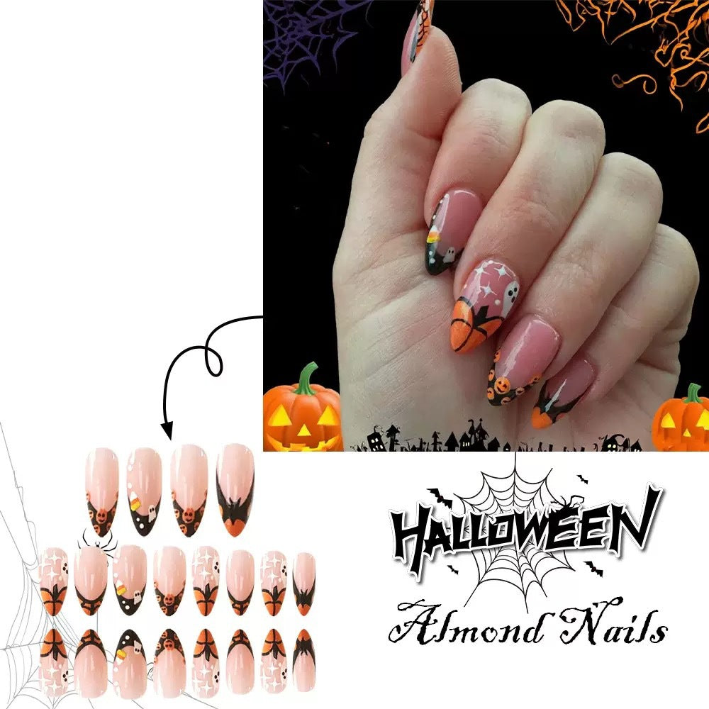 Halloween Press-On Nails | Available in Yellow, Unicolor | Glue-Free Application in Minutes for Parties and Nights Out