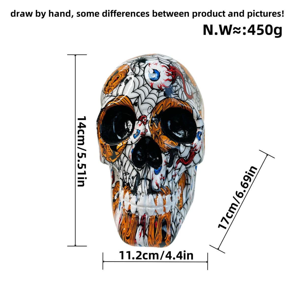 Halloween Skull Wall Art | Available in 5 Colors | Ready to Hang in Hallways, Living Rooms, and Entrances