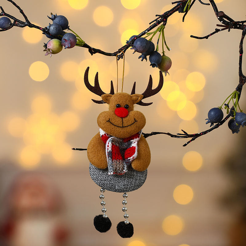 Felt Snowman Christmas Ornament with Scarf and Hat | Hanging Tree Accent in 30 Designs | Soft Indoor Holiday Decorations