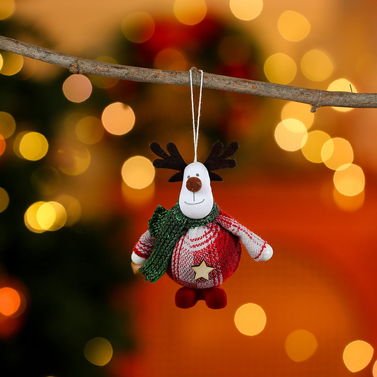 Hanging Santa Figurine with a Fluffy Beard | Tree, Doorway and Centerpiece Christmas Decorations | Handy Loop Included