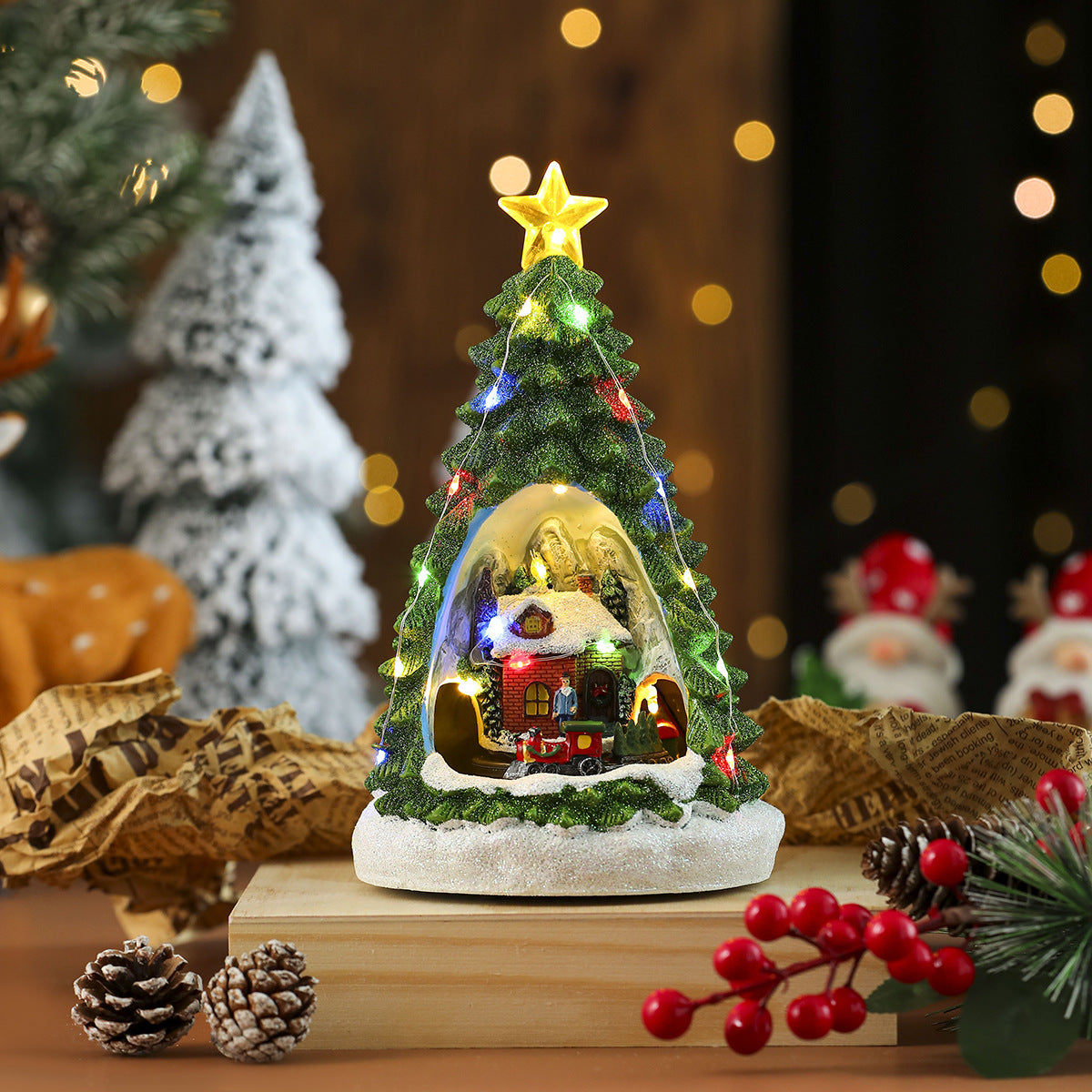 Light Up Snowman Figurine with a Classic Top Hat and Scarf | 11.8 in Tall, Battery Powered | Warm Glow for Mantel Displays