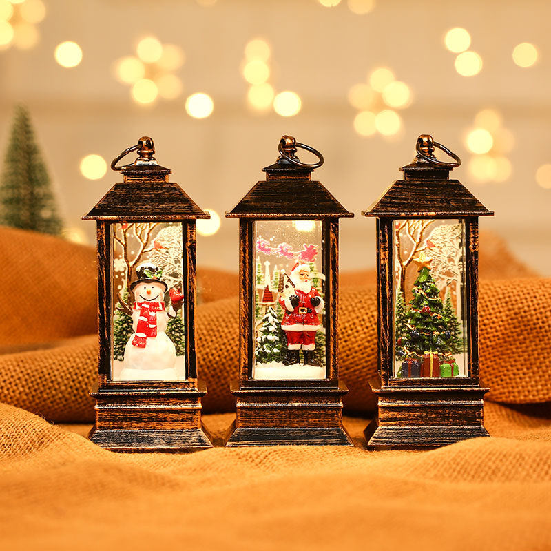 Snowman in a Red Telephone Box Figurine | Tabletop Christmas Decorations for Mantel Display | Lightweight, Easy to Move