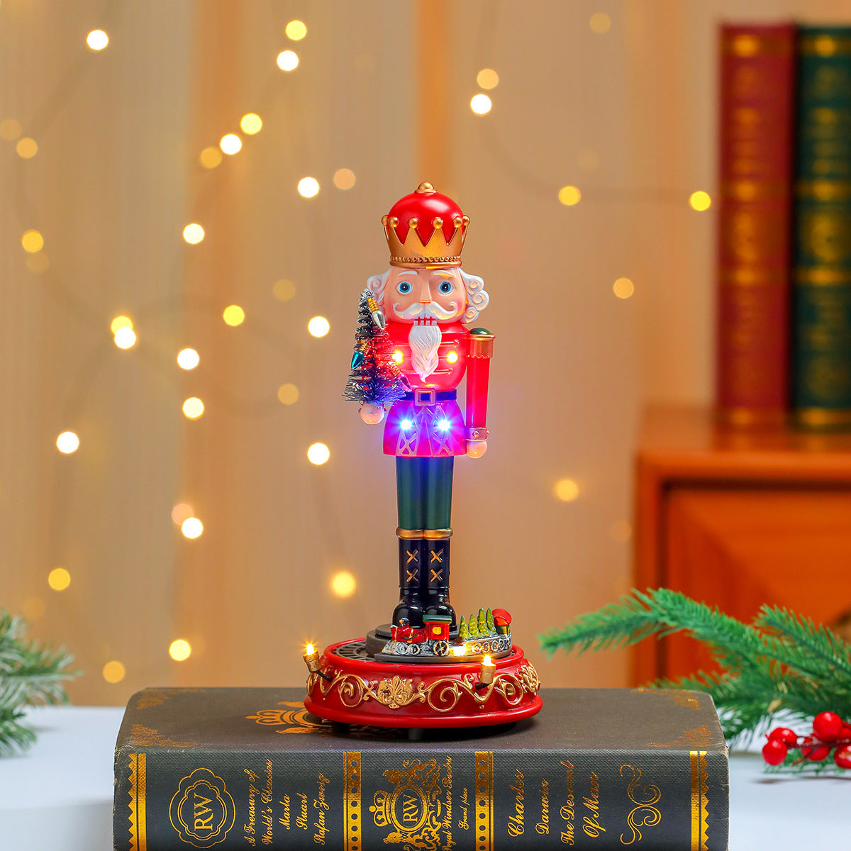 Light Up Snowman Figurine with a Classic Top Hat and Scarf | 11.8 in Tall, Battery Powered | Warm Glow for Mantel Displays