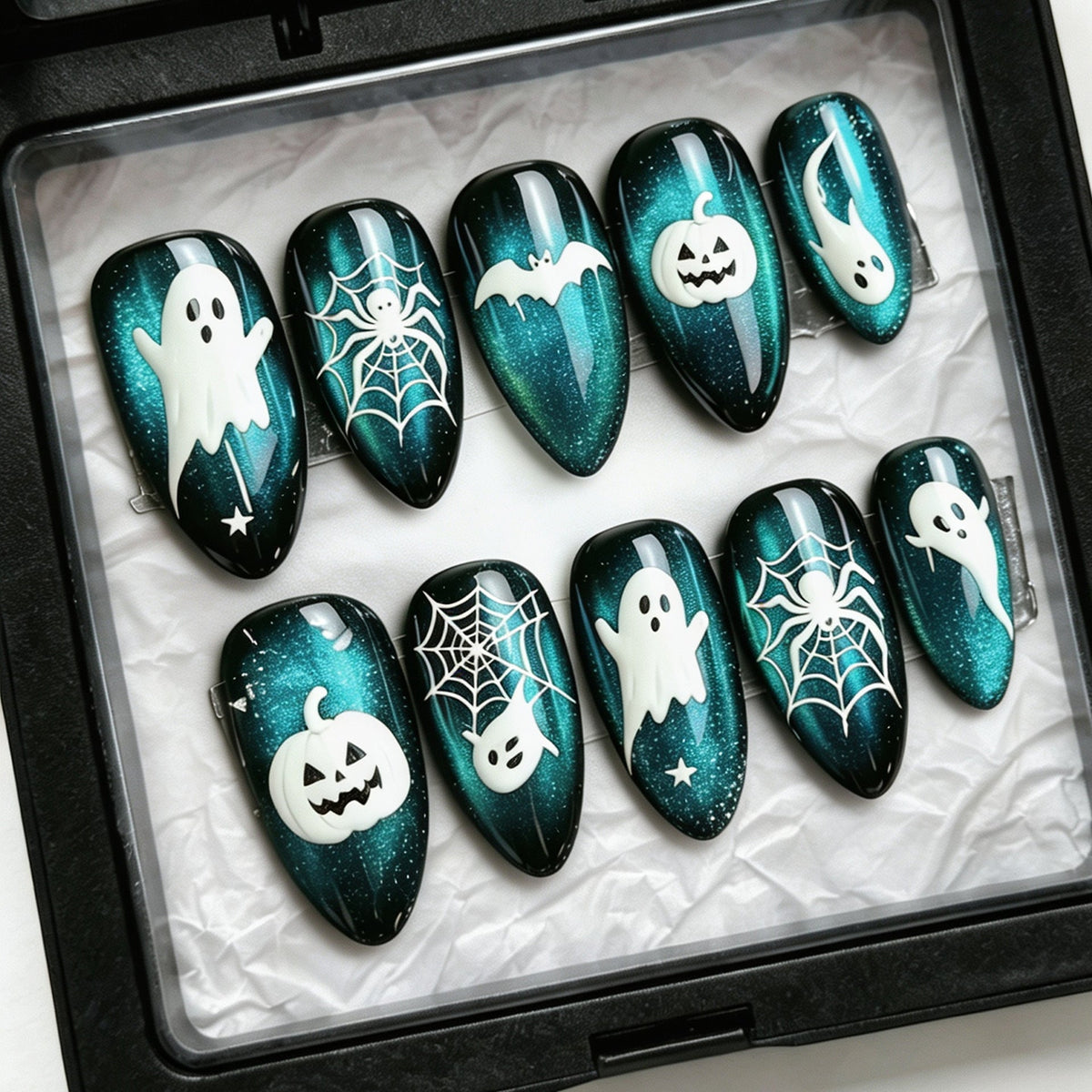 Halloween Press-On Nails | Available in Jelly | Glue-Free Application in Minutes for Parties and Nights Out